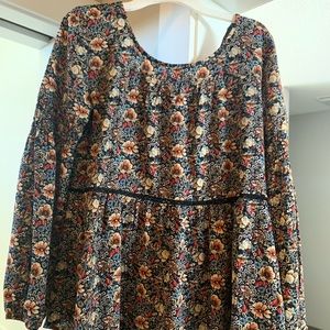 Long sleeve tunic blouse